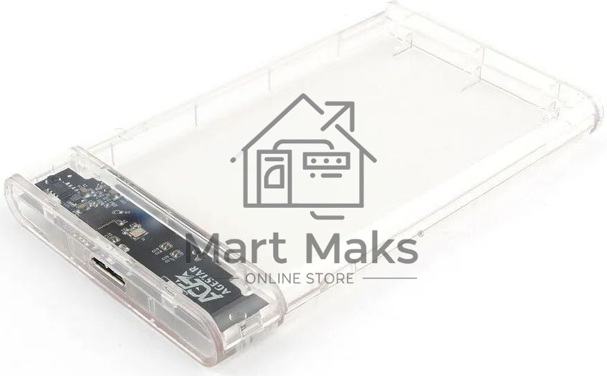 Внешний корпус для HDD/SSD AgeStar 3UB2P4C SATA III пластик прозрачный 2.5