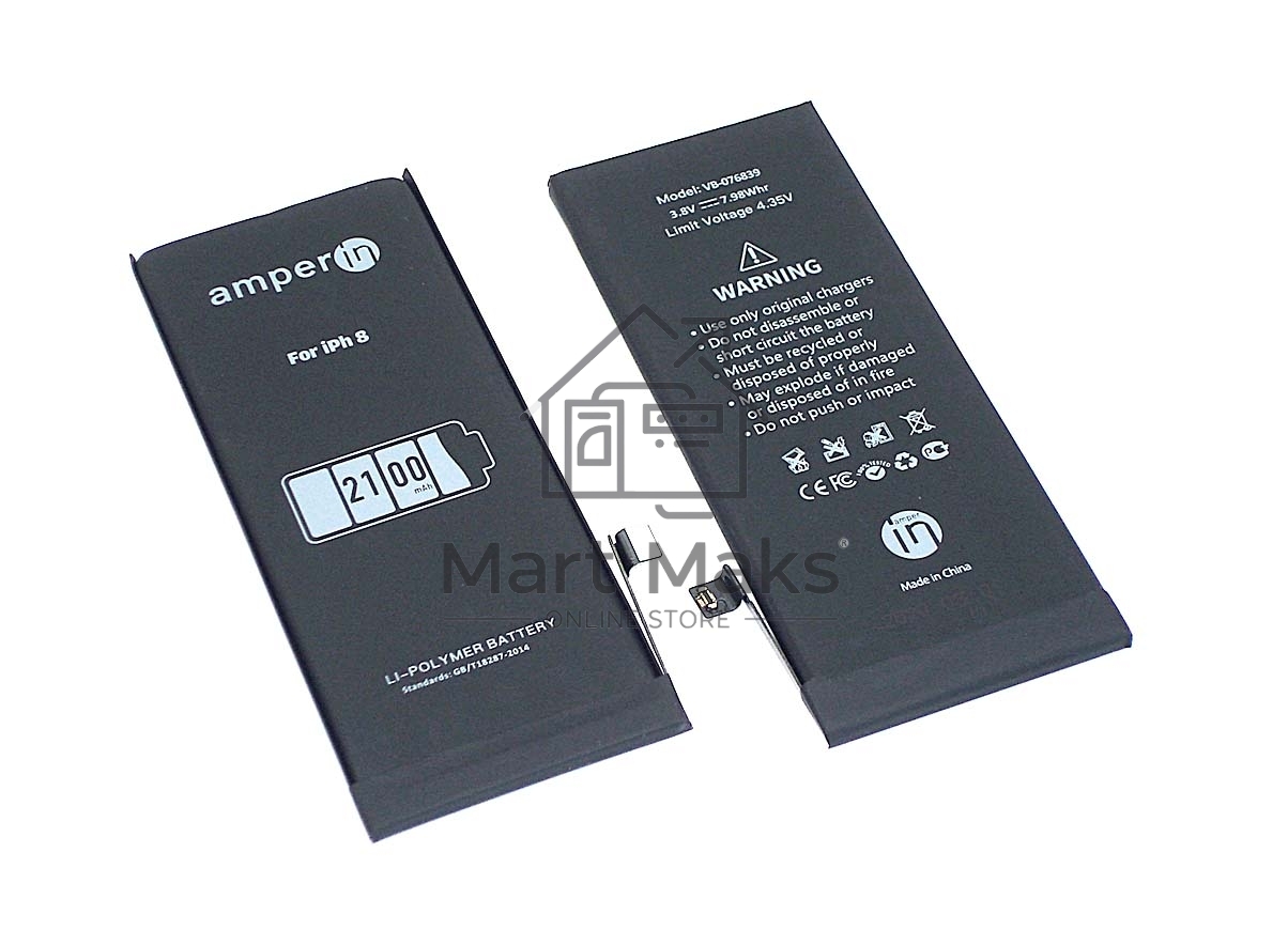 Аккумуляторная батарея Amperin для Apple iPhone 8 3,82V 2100mAh