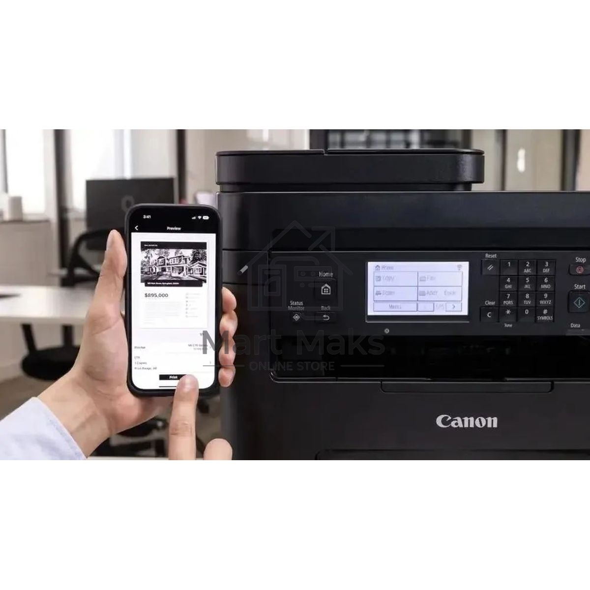 МФУ лазерный Canon i-Sensys MF275dw (5621C001), A4, ч/б, печ. 29 стр/мин., скан. до 20 стр/мин (ч/б) 15 стр/мин (цвет), 2400 x 600 dpi (печать) 600x600dpi (скан.), USB, RJ-45, Wi-Fi, Air Print, Mopria