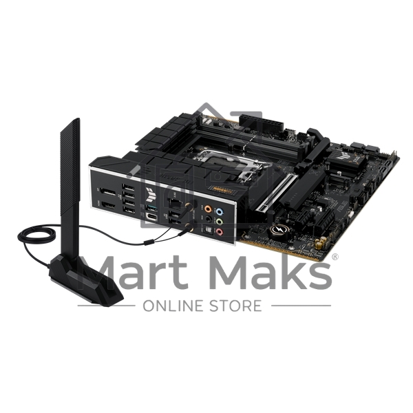Материнская плата ASUS TUF GAMING B760M-PLUS WIFI II, LGA 1700, Intel B760, 4xDDR5, 4xSATA, 3xM.2, 1xPCIe 5.0 x16, 1xPCIe x4, 1xUSB-A 3.2 Gen 2, 2xUSB-A 3.2 Gen 1, 4xUSB 2.0, 1xUSB-C 3.2 Gen 2x2, 1x2.5Gb LAN, 5x3.5 мм, 7.1, Wi-Fi 6E, Bluetooth 5.3, mATX
