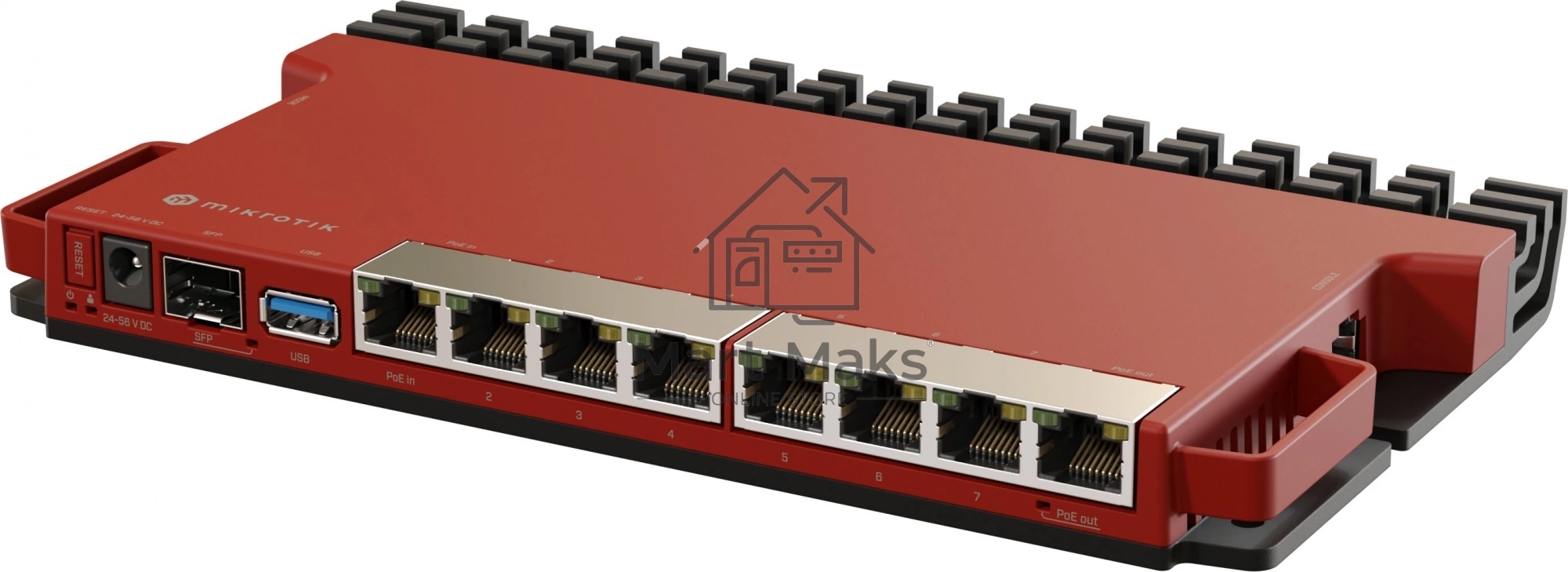 Маршрутизатор MikroTik L009UiGS-RM, 8*1Gbit, 1*SFP 2.5Gbit(вилка US)