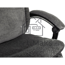 Кресло руководителя Бюрократ T-9950MSG-F Fabric серый Light-19, крестов. пластик, подст. для ног