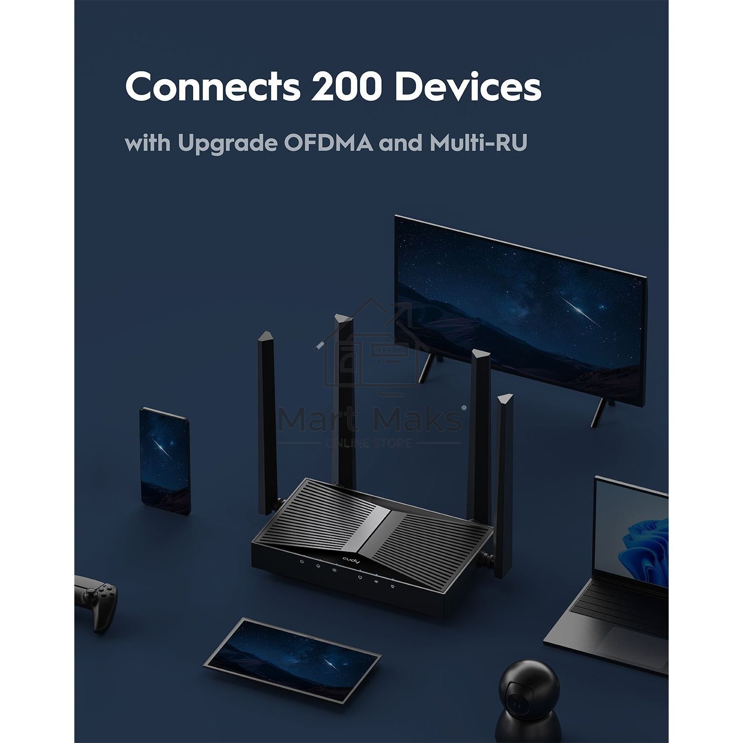 Маршрутизатор Cudy BE3600 2.5G Dual Band Wi-Fi 7 Mesh Router, Chipset Broadcom, 802.11be/ax/ac/a/b/g/n, 2882Mbps at 5GHz + 688Mbps at 2.4GHz, 1 x 2.5Gbps WAN Port, 4 x 10/100/1000Mbps Ports, 4 x 5dBi fixed antennas, WiFi router/AP/ Repeater/WISP Mode, PPT