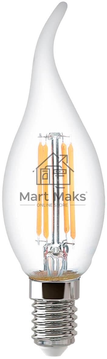 Лампа светодиодная Hiper THOMSON LED FILAMENT TAIL CANDLE 7W 750Lm E14 6500K