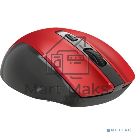 Мышь беспроводная Defender Prime MB-053 красный, 1600 dpi, радиоканал, USB, кнопки - 6