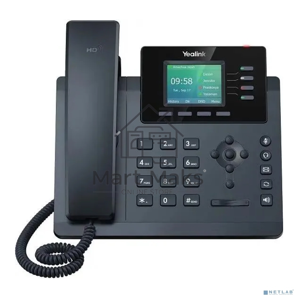 Настольный IP-телефон YEALINK SIP-T34W, 4 аккаунта, Wi-Fi, USB, 2.4