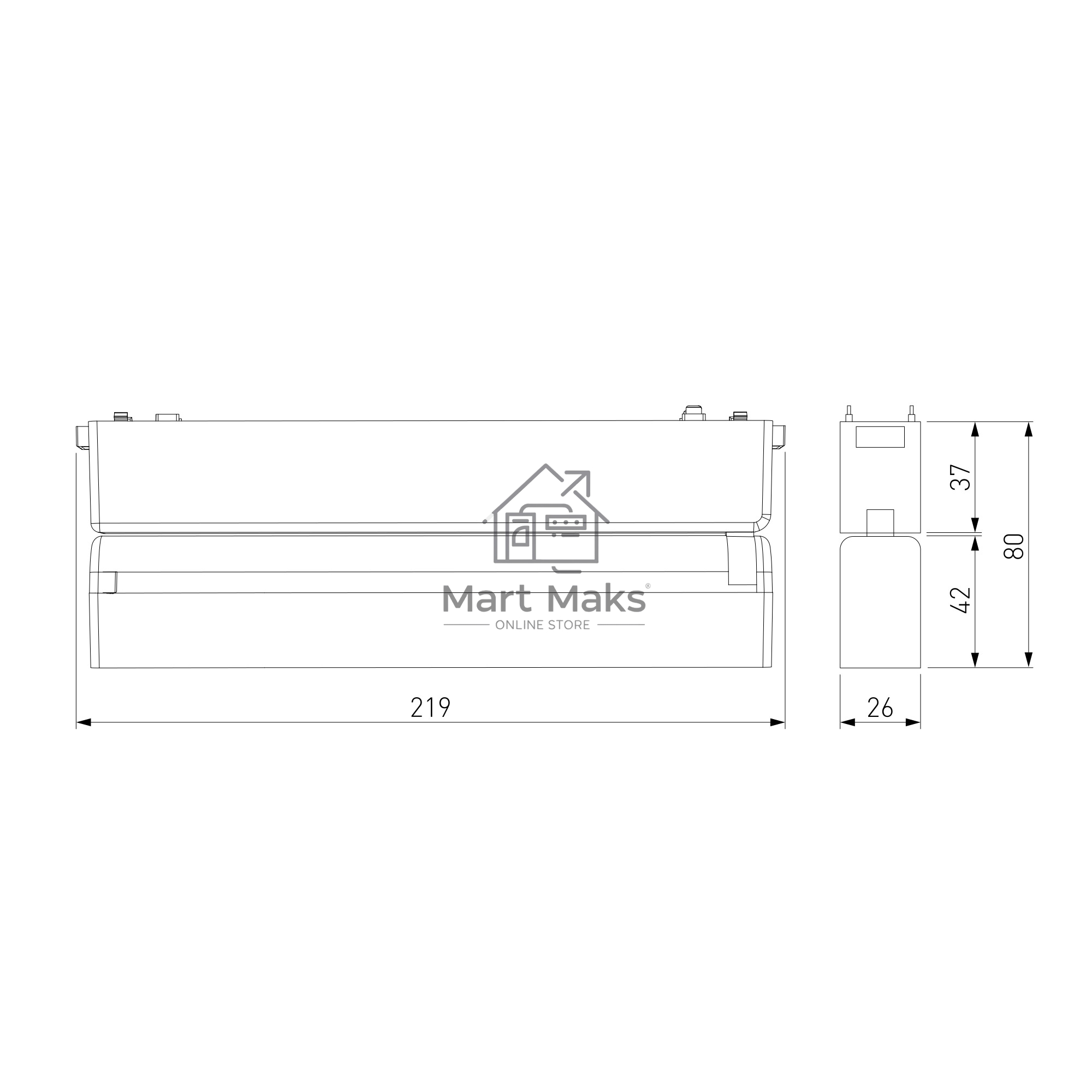 Трековый светильник Flat Magnetic 12W 4000K Insight (чёрный) 85091/01