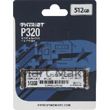 Накопитель SSD Patriot P320, 512Gb, PCIe 3.0 x4, M.2 2280, NVMe, R/W 3000/2200