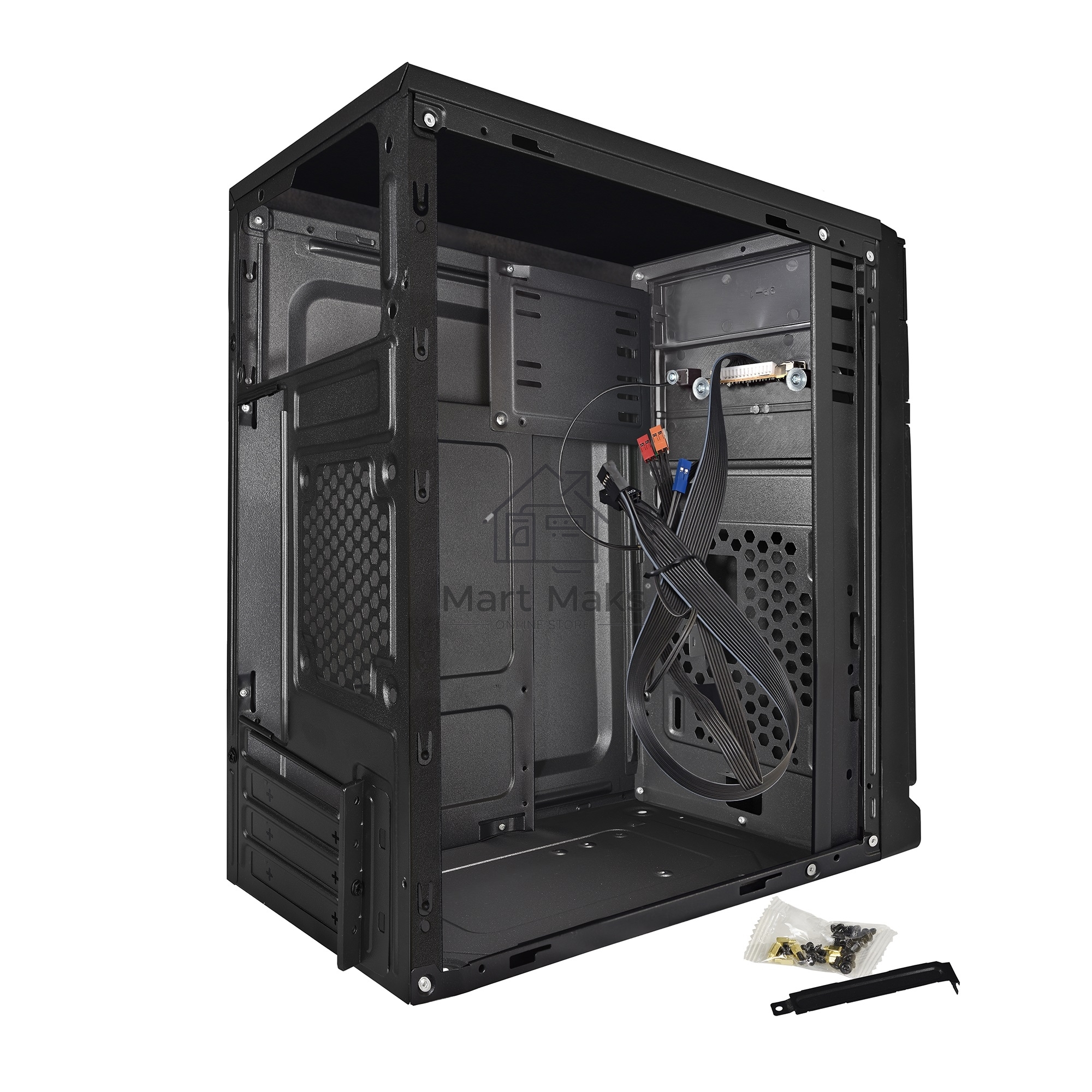 Компьютерный корпус Minitower ExeGate EX283056RUS BAA-106 Black, mATX, <без БП>, 2*USB, Audio