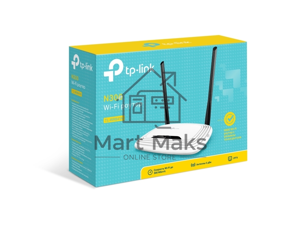 Маршрутизатор беспроводной TP-Link TL-WR841N 10/100BASE-TX