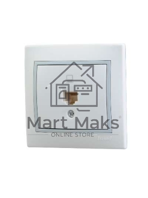 Розетка компьютерная 1-м СП Мира RJ45 белый/сер. Lezard 701-0215-139