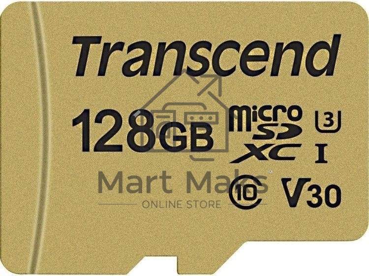 Флеш карта microSD 128GB Transcend microSDXC Ultimate UHS-I U3, V30, (SD адаптер), MLC