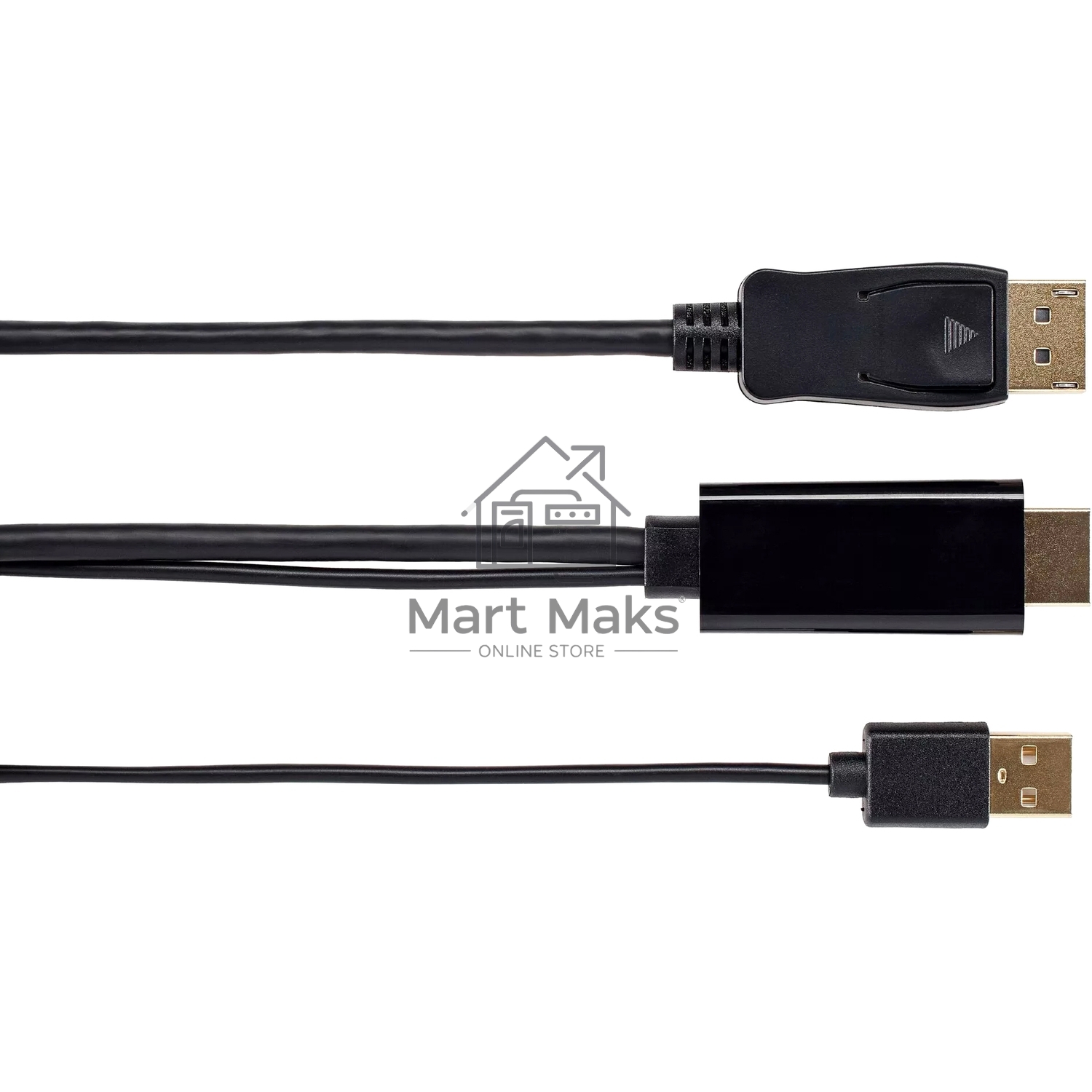 Кабель-переходник HDMI(M) +USB---> DP(M) 4K*60Hz 1.8M, VCOM