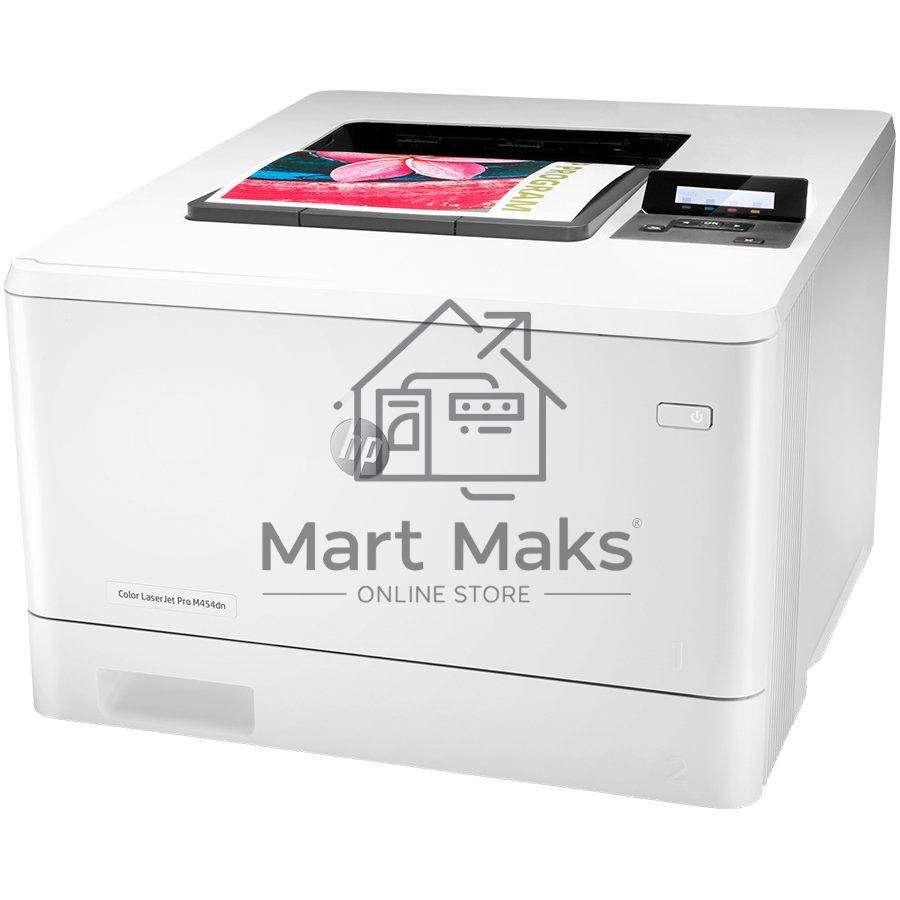 Принтер лазерный HP Color LaserJet Pro M454dn (W1Y44A), А4, цветной, печ. до 27 стр/мин., 600 x 600 dpi, USB, RJ-45, Air Print, Mopria