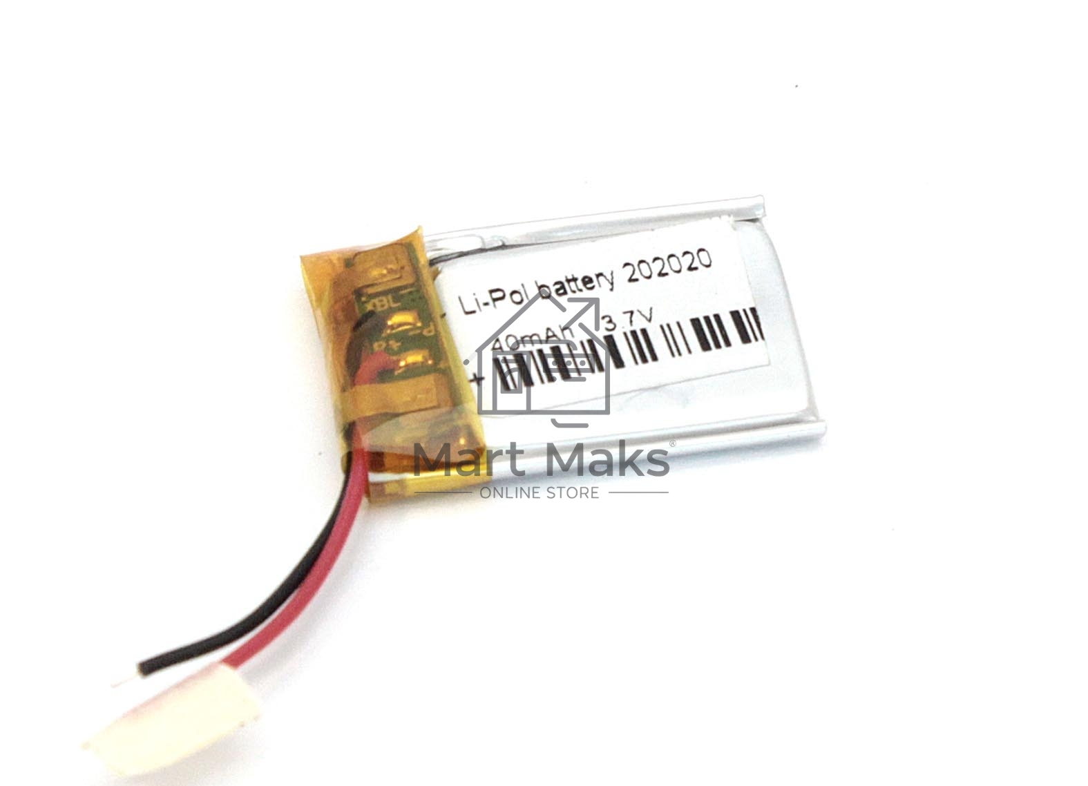 Аккумулятор Li-Pol (батарея) 2*20*20мм 2pin 3.7V/40mAh