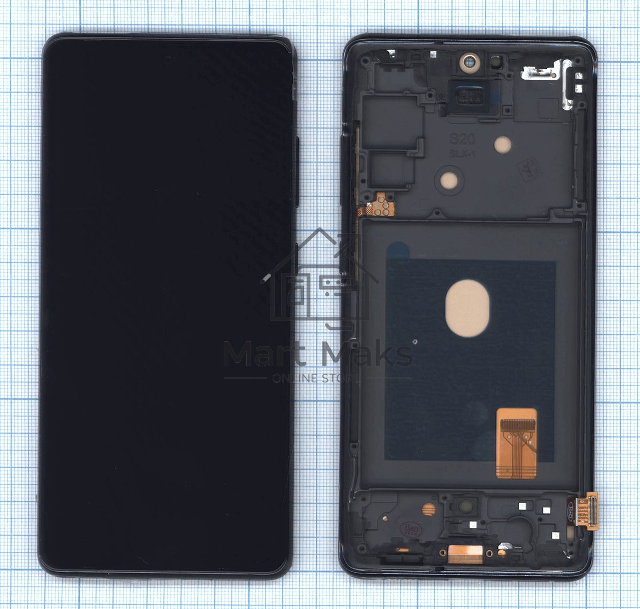 Дисплей для Samsung Galaxy S20 FE SM-G780F в сборе с тачскрином OLED синий