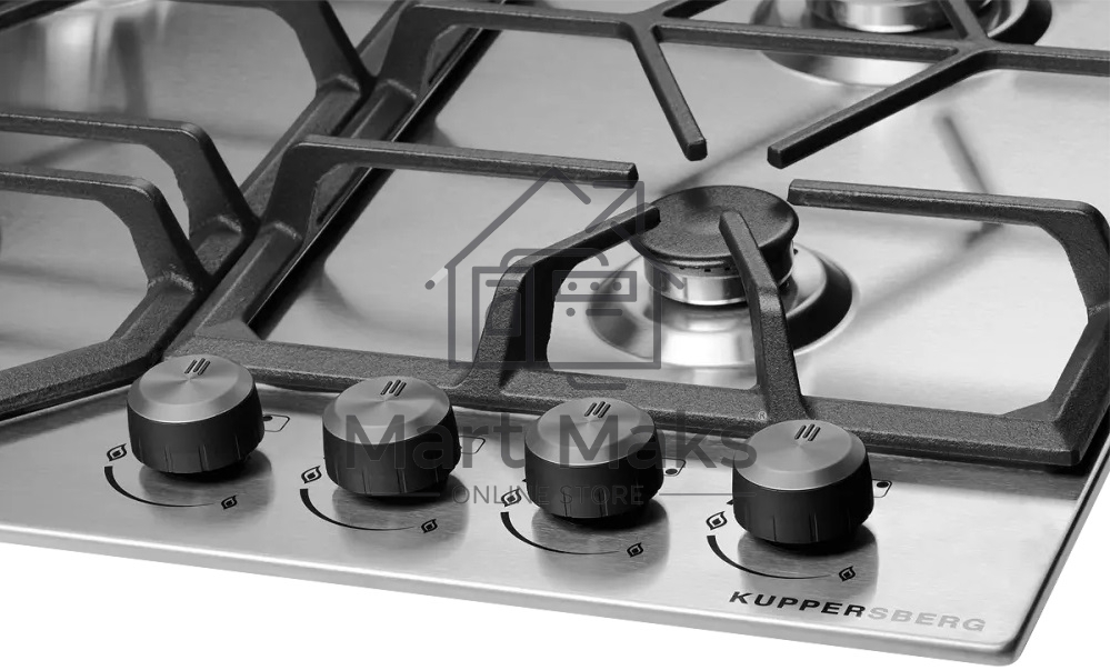 Встраиваемые газовые панели Kuppersberg FS 62 X, 4 конфорки, нерж. сталь