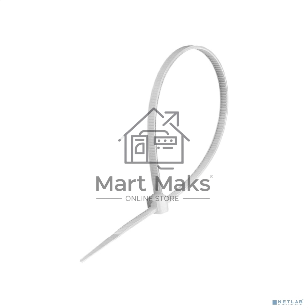 Стяжка (хомут) нейлоновая ExeGate CV66-400x4.8W (нейлон 6.6, 400x4.8мм, неоткрывающаяся, halogen free, -40°C - +85°C, белая, 100 шт)