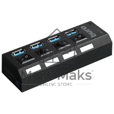 USB-концентратор Buro BU-HUB4-U3.0-L, USB 3.0, USB 4 порта, USB