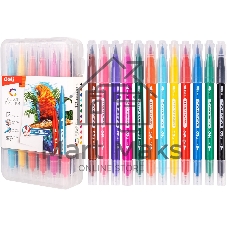 Фломастеры Deli EC151-12 Color Emotion 12 цветов, пластиковая коробка (12шт)