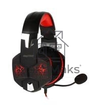 Игровая гарнитура RUSH TAIPAN, динамики 50мм, велюровые амбушюры, вирт.звук 7.1, чер/кр (SBHG-3200)
