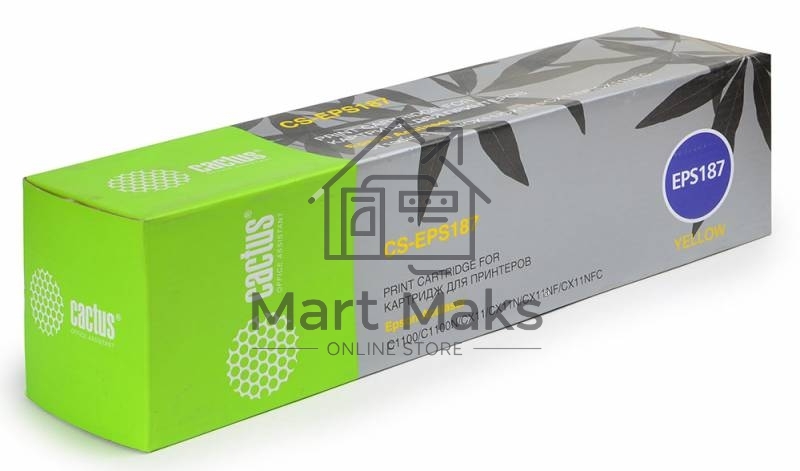 Картридж лазерный Cactus CS-EPS187 желтый (4000 стр) для Epson AcuLaser C1100/C1100N/CX11/CX11N/CX11NF/CX11NFC