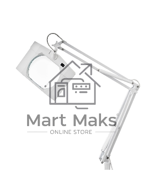 Лупа на струбцине Rexant, квадратная, 3D, с подсветкой, белая 31-0101