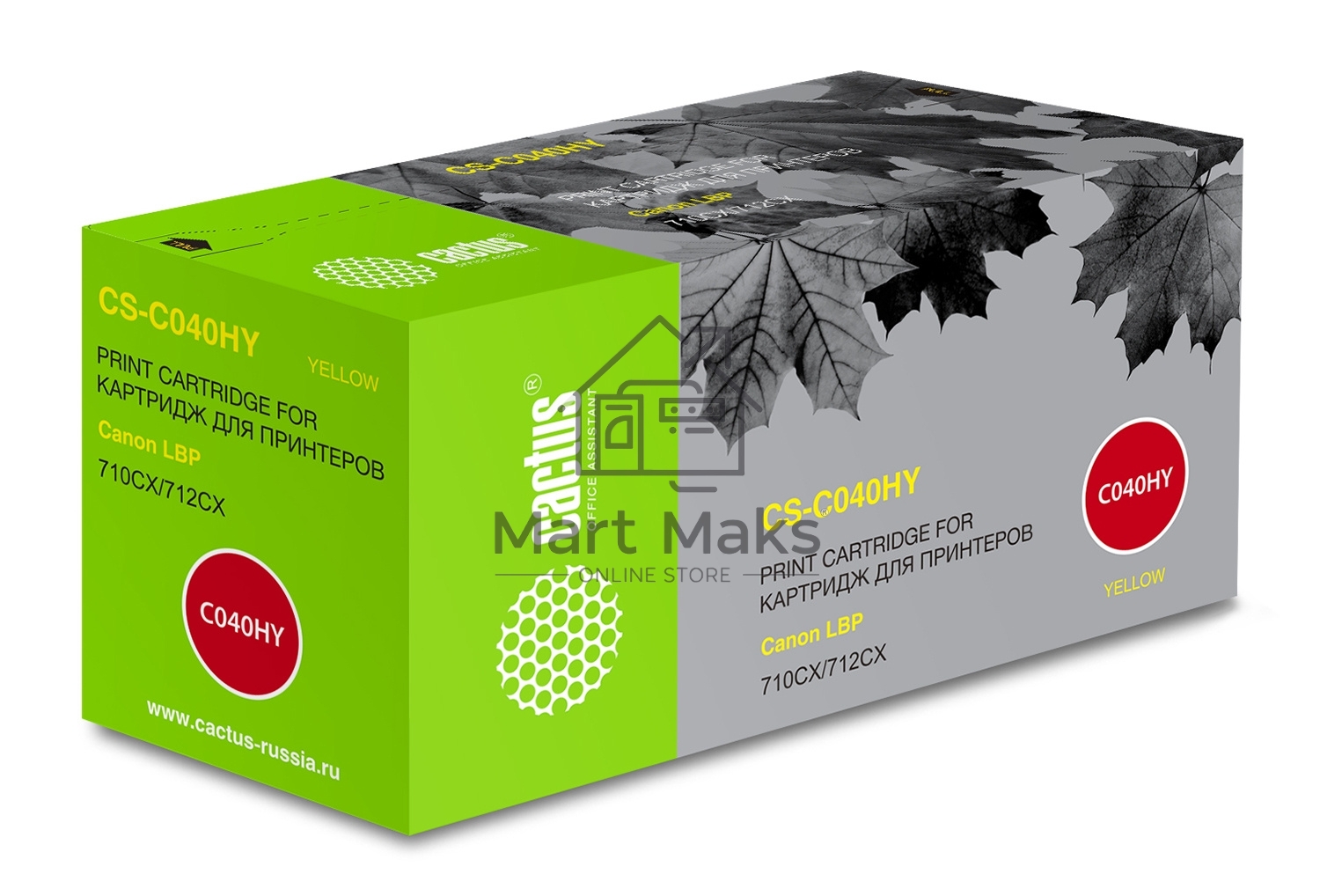 Картридж лазерный Cactus CS-C040HY жёлтый (10000 стр.) для Canon LBP 710CX I-SENSYS/712CX I-SENSYS