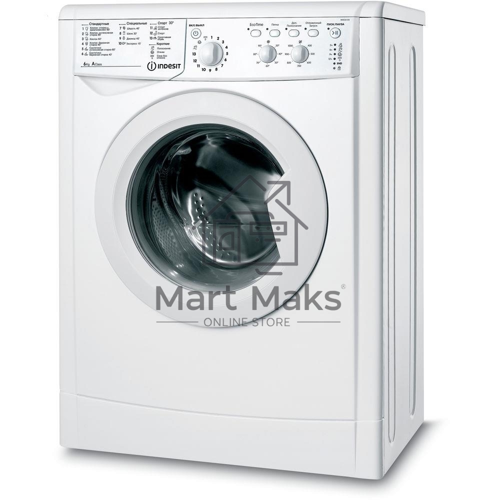 Стиральная машина Indesit IWSC 6105 белый, загрузка фронтальная 6 кг, 1000 об/мин., класс: А