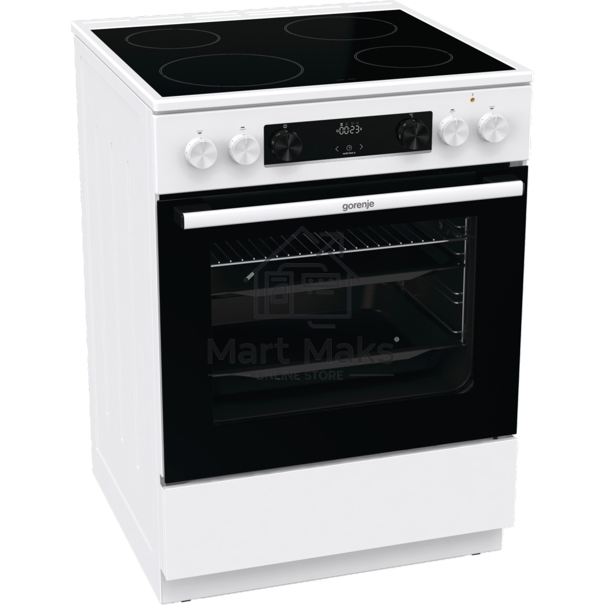 Плита электрическая Gorenje GEC6C40WD белый, конфорок 4 электрических, духовка 71 л, 60 см x 85 см x 60 см