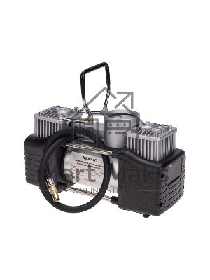 Компрессор автомобильный усиленный двухпоршневой в кейсе с набором инструментов (60л/мин, 10 АТМ) Rexant