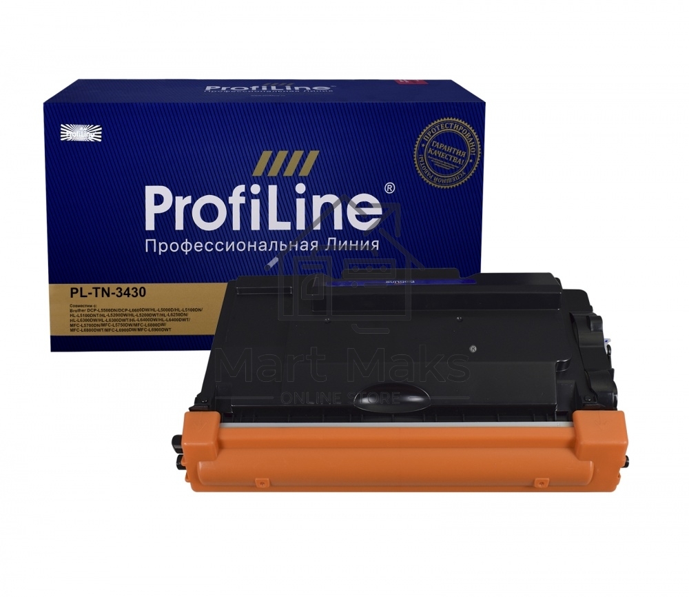 Картридж ProfiLine PL-TN-3430 для принтеров Brother DCP-L5500DN/DCP-L6600DW/HL-L5000D/HL-L5100DN/HL-L5100DNT/HL-L5200DW/HL-L5200DWT/HL-L6250DN/HL-L6300DW/HL-L6300DWT/HL-L6400DW/HL-L6400DWT/MFC-L5700DN/MFC-L5750DW/MFC-L6800DW/MFC-L6800DWT/MFC-L6900DW/MFC-L