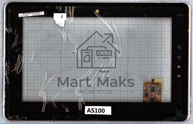 Сенсорное стекло (тачскрин) для Toshiba Folio 100, черное с рамкой