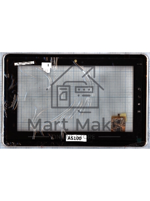 Сенсорное стекло (тачскрин) для Toshiba Folio 100, черное с рамкой