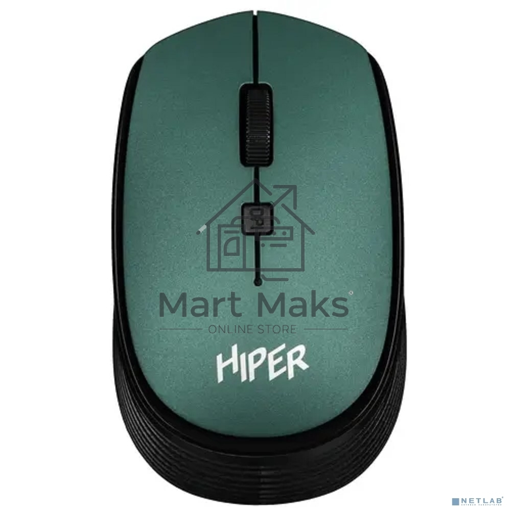 Мышь беспроводная HIPER HOMW-084 зеленый, 1600 dpi, радиоканал, USB, кнопки - 4