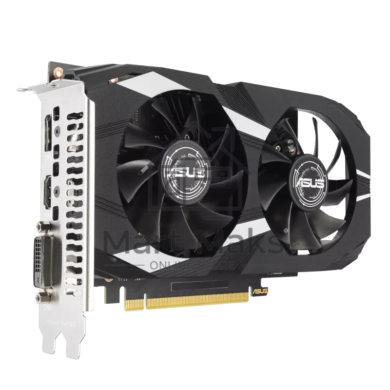 Видеокарта Asus DUAL-RTX3050-O6G NVIDIA GeForce RTX 3050 6Gb 96bit GDDR6 PCI-E 4.0 1507/14000 DVIx1 HDMIx1 DPx1 HDCP Ret