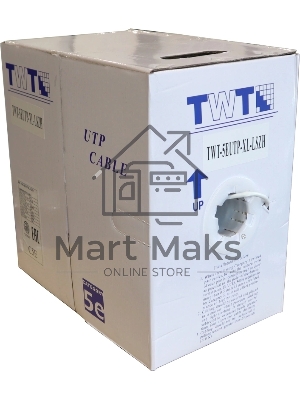 Кабель TWT UTP, серии XL, 4 пары, Кат.5e, LSZH, белый, 305 метров