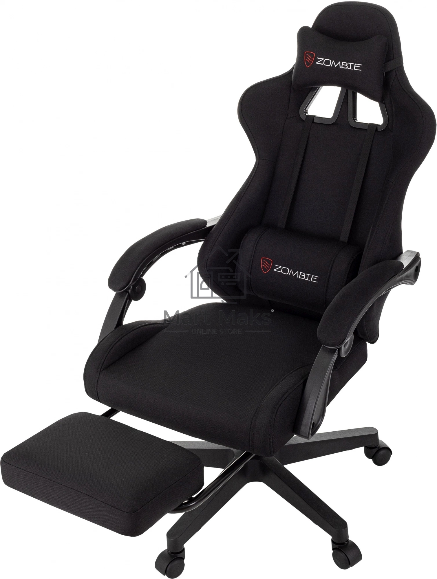 Кресло игровое Zombie Shadow черный Neo Black с подголов. крестов. пластик подст.для ног пластик черный