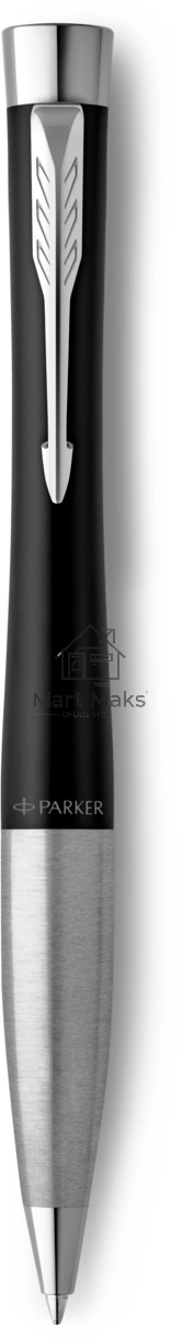 Ручка шариковая Parker Urban Core (CW2150858) Muted Black CT M, черные чернила, подарочная коробка с европодвесом