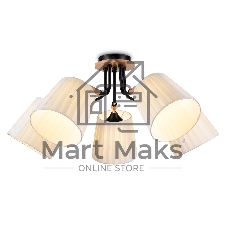 Светильник Ambrella light TR4733/5 BK/LWD черный/светлое дерево E27/5 max 40W D610*270