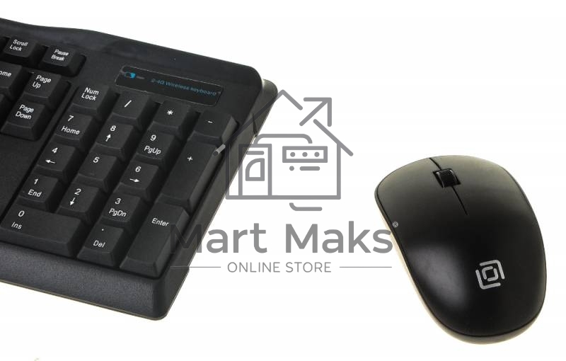 Беспроводной комплект клавиатура + мышь Oklick 230M Black 2.4ГГц Nano Receiver USB