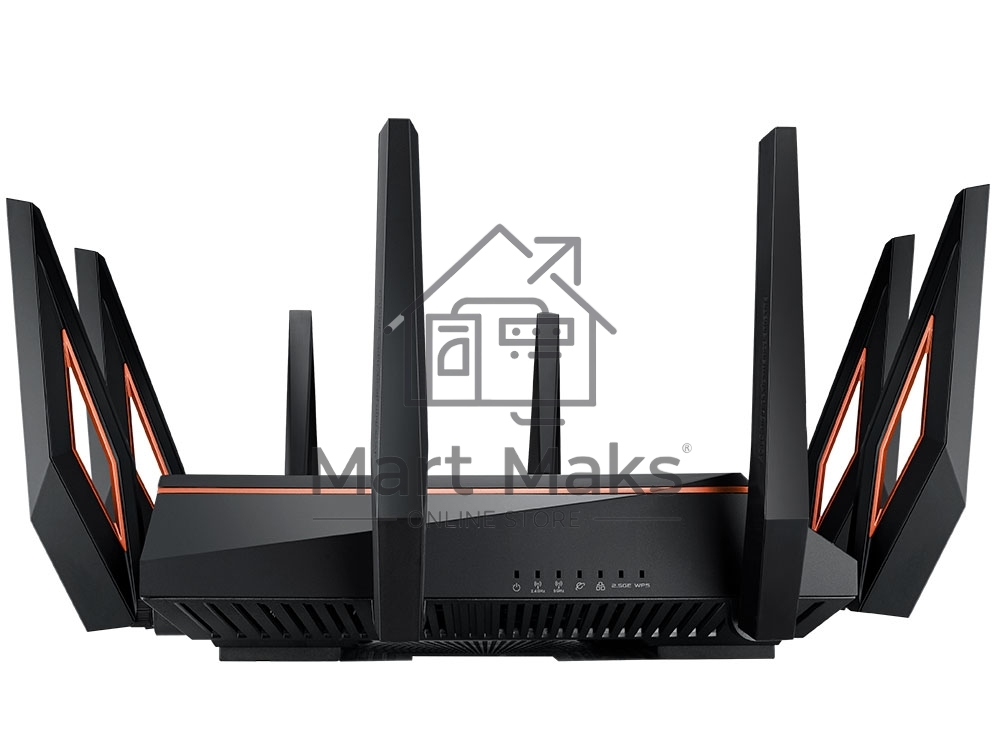 Маршрутизатор ASUS GT-AX11000 Tri-band WiFi 6(802.11ax) Gaming Router –World's first 10 Gigabit Wi-Fi router with a quad-core processor, 2.5G gaming port, DFS band, wtfast, Adaptive QoS, AiMesh for mesh wifi system