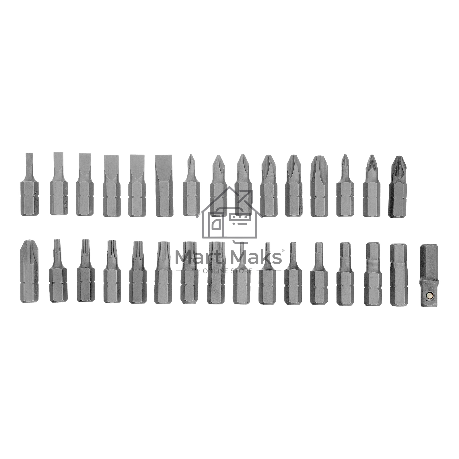 Отвертка Сибртех ревер. + биты, 41 пред., PH+PZ+SL+H+T, CrV, 2к рукоятка