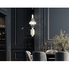 Светильник Ambrella light LH53121 GD/WH/GB золото/белый/серо-синий 19W 3000K D160*1880