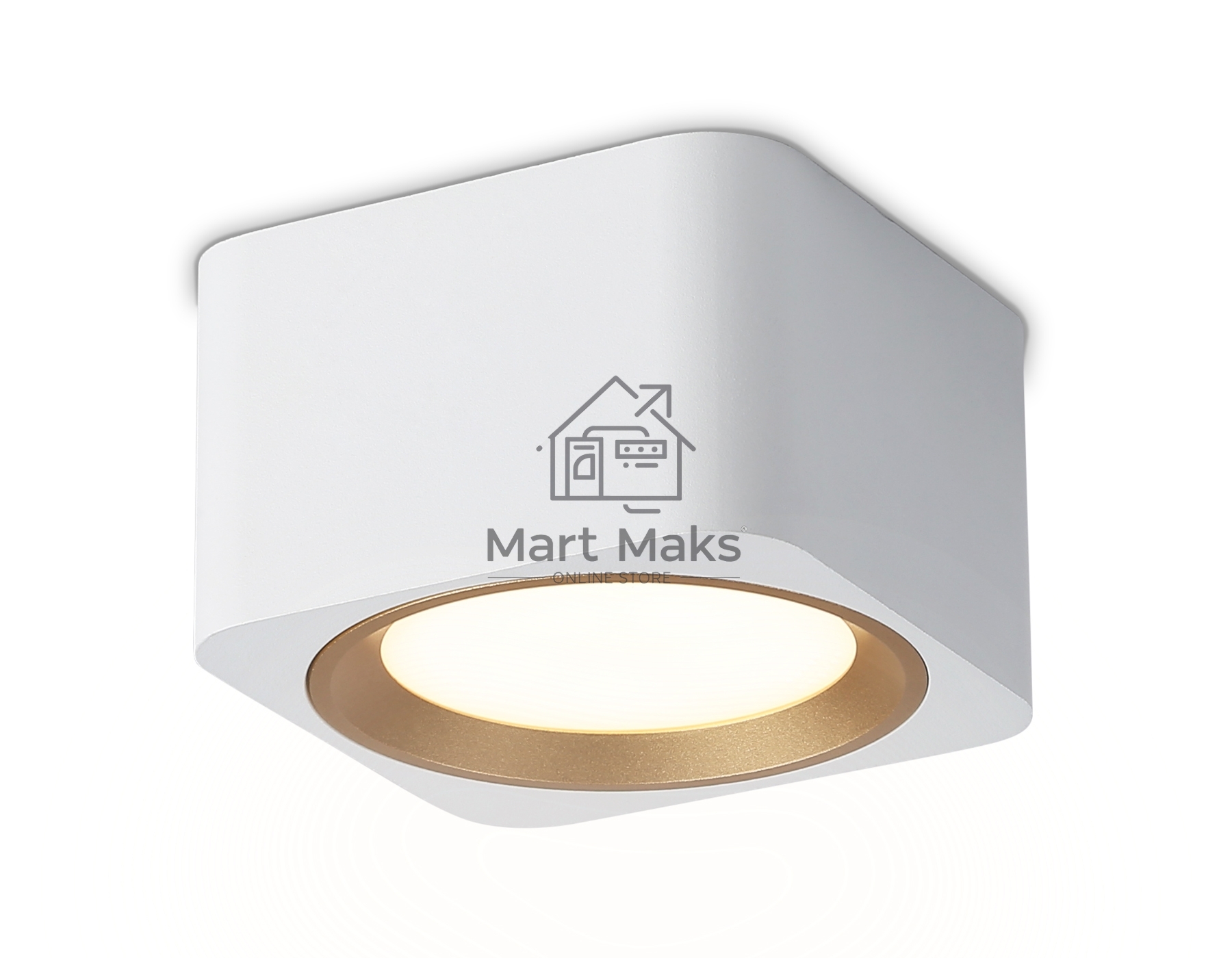 Светильник накладной TN70831 WH/GD белый/золото GX53 max 12W 96*96*60