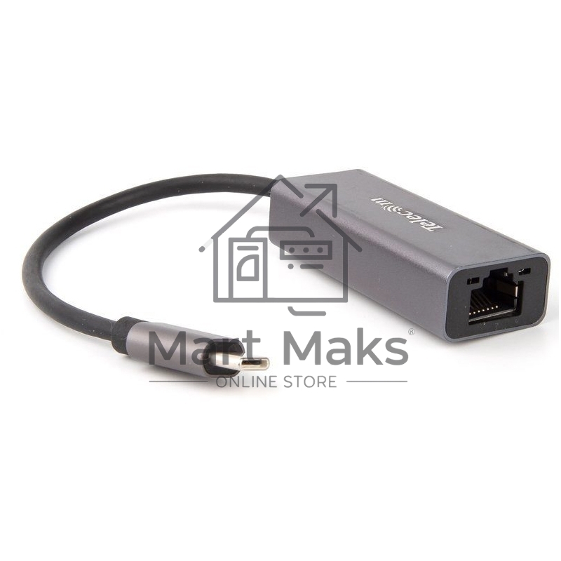 Кабель-переходник USB 3.1 Type-C -->RJ-45 1000Mbps Ethernet, Aluminum Shell, 0.15м Telecom <TU320M>