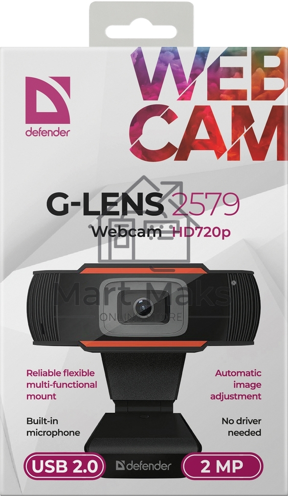 Веб-камера Defender G-lens 2579 HD720p 2МП