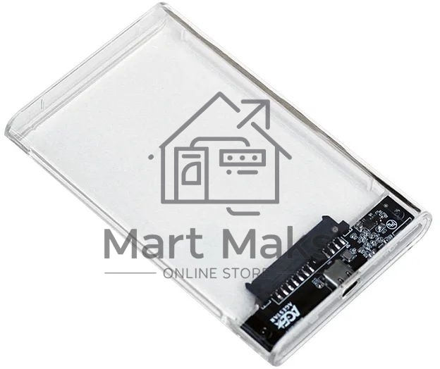 Внешний корпус для HDD/SSD AgeStar 3UB2P4C SATA III пластик прозрачный 2.5