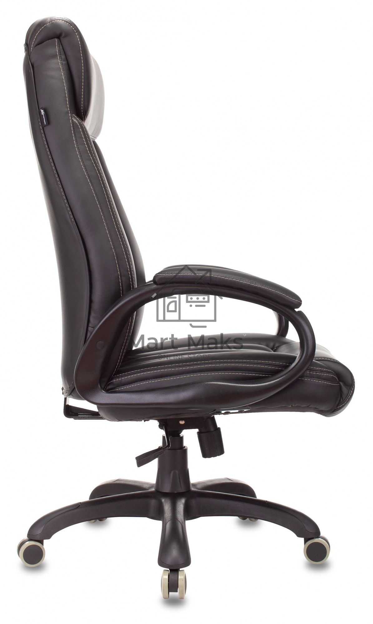 Кресло руководителя Бюрократ T-9922N Leather Venge Black черный, эко.кожа, крестовина пластик