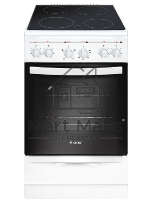 Плита электрическая Gefest 5160-02 0095 белый, конфорок 4 электрических, духовка 55 л, 50 см x 85 см x 58.5 см
